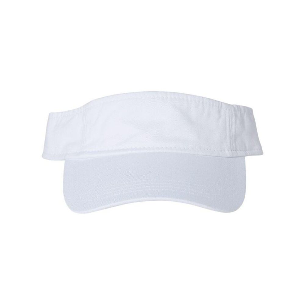 Valucap Bio-Washed Visor / White